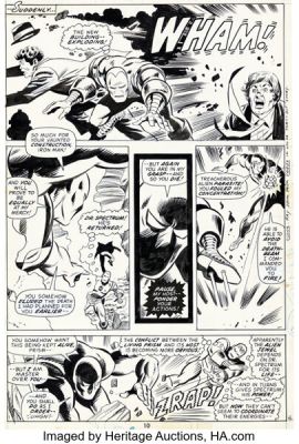 George Tuska and Mike Esposito Iron Man #64 Story Page 6 Original Art (Marvel, 1973). | Heritage