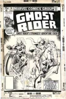 Bob Budiansky and Joe Rubinstein - Original Cover Art for Ghost Rider #50 (Marvel, 1980). This classic cover is - | Heritage