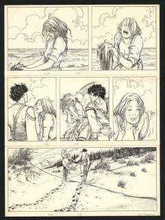 Milo Manara - Planche originale n°9, prépubliée dans Corto n°1 de mai 1985 - L‘été indien