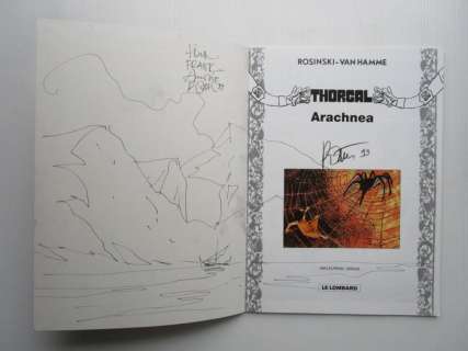 Rosinski - Thorgal T24 - Arachnea - met opdrachttekening - Broché - EO | Catawiki