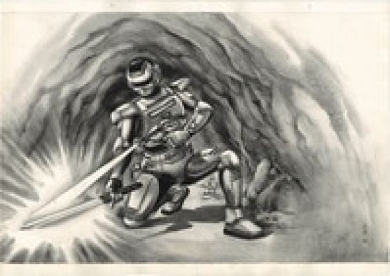 Masami Watanabe Hand-Drawn Illustration "Kyojuu Tokusou Juspion" | Mandarake (Big Web)