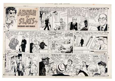 RAEBURN VAN BUREN EARLY â€œABBIE AN’ SLATSâ€ SUNDAY PAGE ORIGINAL ART. | Hake’s