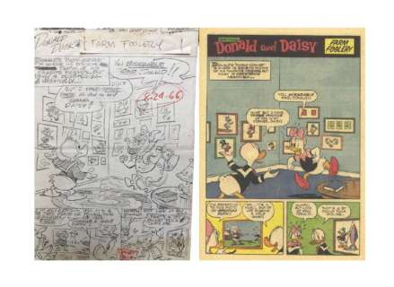 Vic Lockman - Donald Duck - Farm Foolery - 1966 - 11-page complete script artwork - W WDC 317-06 | Catawiki