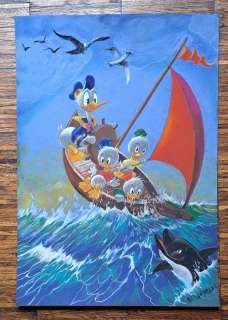 Bas Heymans - original colour drawing - Donald en de neefjes op zee | Catawiki