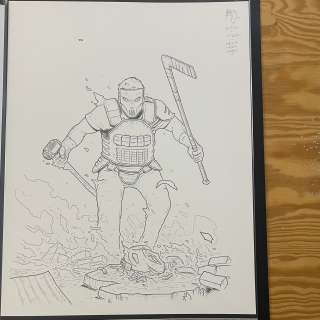 Ben Bishop | NECA - CASEY JONES - ACTION FIGURE PACKAGING - (ORIGINAL ART) | Ben Bishop