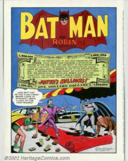 Dick Sprang - Recreation "The Joker’s Millions" (undated). Dick Sprang began work on Batman during World - | Heritage