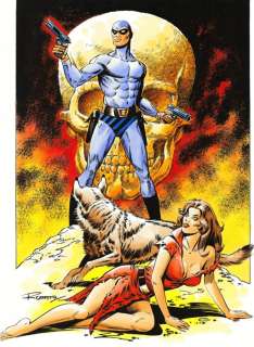 Romero, Enric Badia - Peinture originale - The Phantom and Diana Palmer - Ink and Watercolor on Paper | Catawiki