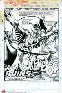 Gil Kane and Frank Chiaramonte - Original Art for Inhumans #6, page 1 (Marvel, 1976). Black Bolt in chains -- a -