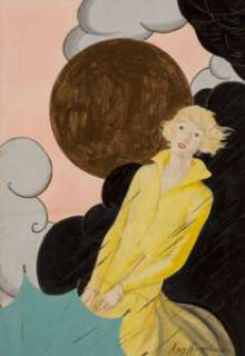 Amy Hogeboom (American, 20th century). In the Rain, Golden Book cover, April 1928. Watercolor and gouache on board. 14-1... | Heritage