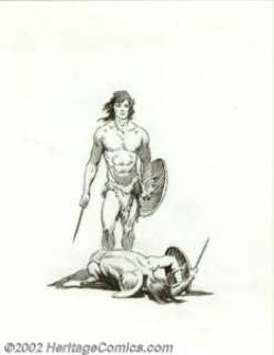 Frank Frazetta - Original Illustration for Tarzan and the Lost Empire (Ace, 1962). Universally acknowledged as - | Heritage