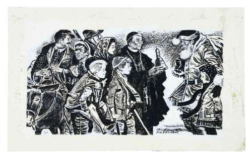 ISA BARNETT (American, 1923-2001) SANTA ON HIS | misc / divers