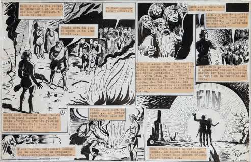 Pellos | La Guerre du feu, planche n°267 Ã  l’encre de… | Millon