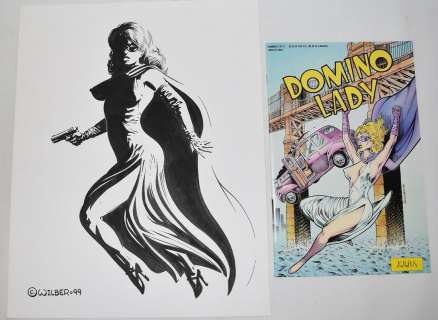 2 ORIG. P/I COMIC ILLUS. DOMINO LADY W/ ORIG. COMIC | EstateOfMind