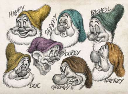 Joan Vizcarra - The Seven Dwarfs [Snow White] - Unique Copy - Fine Art Giclée - Hand Signed | Catawiki