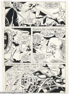 Ross Andru and Mike Esposito - Flash #189, page 3 Original Art (DC, 1969). Flash and Kid Flash take on aliens armed -