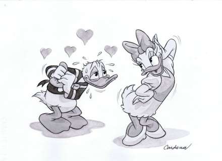 Cardona - 1 Watercolour - Donald Duck | Catawiki
