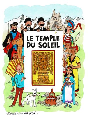 Yves Rodier - Lot 484 - Tintin et le Temple du Soleil, dessin original à l’encre de chine, à l’écoline et à la gouache réalisé pour le dessin animé.