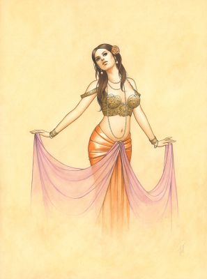 Laurent Paturaud | Mata Hari - Illustration originale | Daniel Maghen