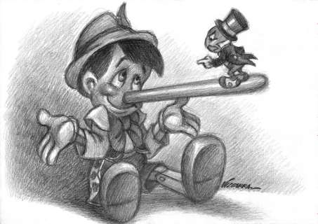 Joan Vizcarra - Pinocchio & Jiminy - Original Drawing - Pencil Art | Catawiki
