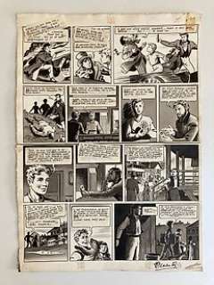 Craenhals, François - 1 Original page - Rémy et Ghislaine T1 - Le Cas étrange de Mr. de Bonneval - 1951 | Catawiki