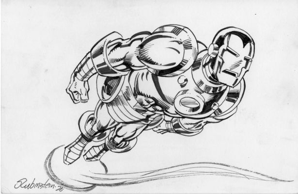 Joe Rubinstein | Iron Man Back Board Sketch | Joe Rubinstein