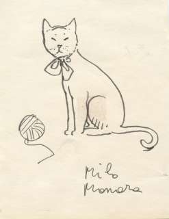 Manara | Illustration au feutre représentant un chat… | Millon