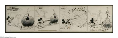 Ub Iwerks and Win Smith - Mickey Mouse Daily #15 Comic Strip Original Art (King Features, 1930). Here is the -