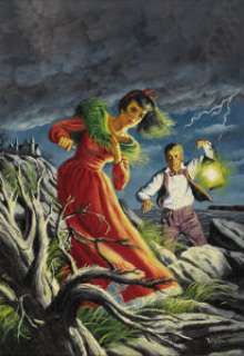 Geoffrey Biggs - Classics Illustrated #59 (Third Printing) "Wuthering Heights" Cover Original Art -