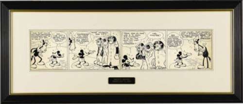 Floyd Gottfredson - Mickey Mouse Daily Comic Strip Original Art, dated 2-3-33 (Walt Disney Enterprises, 1933). - | Heritage