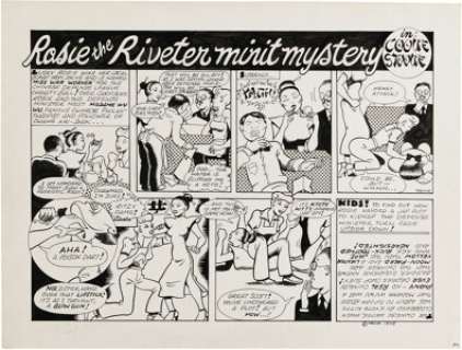 Trina Robbins - Wimmen‘s Comix, Complete 1-page "Rosie the Riveter" Story Original Art (Last Gasp, -