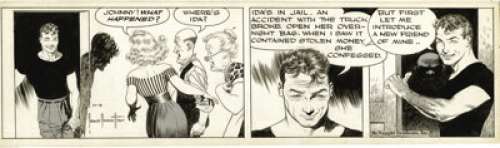 Frank Frazetta - Johnny Comet Daily Comic Strip Original Art, dated 10-8-52 (McNaught Syndicate, 1952).  Frank - | Heritage