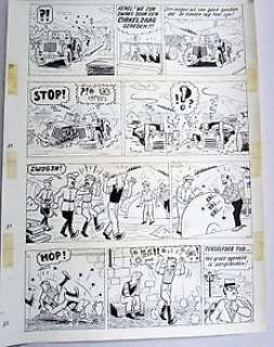 Pom - 1 Original page - Piet Pienter en Bert Bibber 9 - Buldaarse Rhapsodie - 1958 | Catawiki