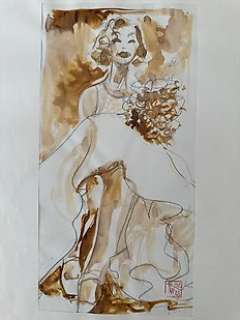 Cassini, Jean-Claude - 1 Original colour drawing - La Mariée - 2000 | Catawiki