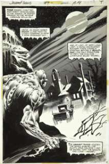 Bernie Wrightson Swamp Thing #4 Splash Page 4 Original Art (DC, 1973). When it comes to Bronze Age art -- -