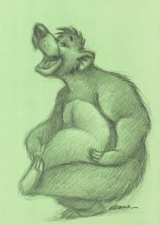 Joan Vizcarra - Baloo [The Jungle Book] - Original Drawing - Pencil Art | Catawiki