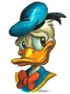 Joan Vizcarra - Donald Duck - Portrait - Original Painting - Hand Signed | Catawiki