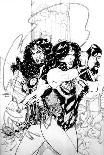 Terry Dodson - Wonder Woman #9 Large Cover (Stunning Double Wonder Woman Cover!) 2007