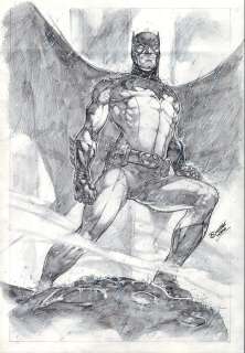 Dheeraj Verma - Batman Pinup (Sold Live on ‘Dueling Dealers of Comic Art #115 Podcast on 4-12-2023 Watch It Here!