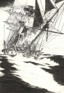 Franck Bonnet - En haut, le Monde Illustration originale - USS Constitution