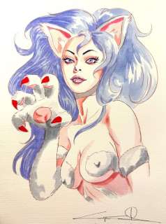 Candita, Giuseppe - 1 Original colour drawing - Darkstalkers - Felicia | Catawiki