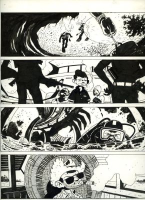 Lot 48 - Boris BEUZELIN Bannière de Com N et B Le Narval 2010 Glénat | misc / divers