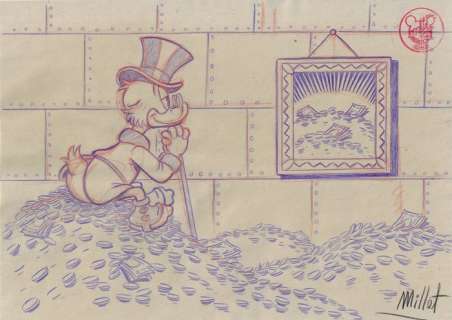 Millet - 1 Pencil drawing - Uncle Scrooge - acmiracion - 2024 | Catawiki