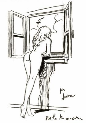 Manara | Le parfum de l’invisible, dédicace au feutre fin sur feuille libre. | Septimus