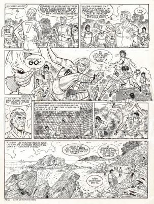 Raymond Reding - Lot 457 - Eric Castel, Les cinq premières minutes, planche originale à l’encre de chine.