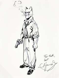 Guarnido, Juanjo | Blacksad. Grande illustration représentant le héros en | Coutau Bégarie