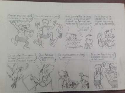 Studio (Jef) Nys | Original half page in pencil  - Jommeke 187  - De zwarte cactus  - (1996) | Catawiki