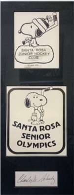 Charles M. Schulz Original Santa Rosa Hockey Handsigned | Animazing Gallery