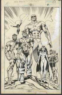 Mark Texeira - OFFICIAL MARVEL INDEX TO THE AVENGERS #2 Splash Page | ComicConnect