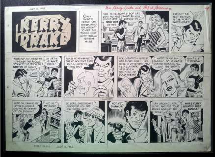 Alfred Andriola | Kerry Drake / 7-16-67 Sunday Page | ComicArtFans Classifieds