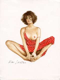 Staller, Jack (Under Pseudonym Kai Lestar) | Original watercolour  - Pin-up  - (1993) | Catawiki